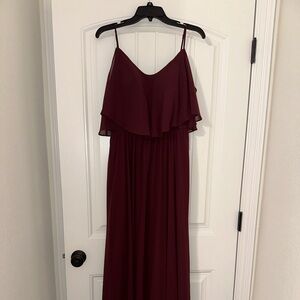 Kennedy Blue Nora Bridesmaid Dress 
Color: BORDEAUX 
Size: US6